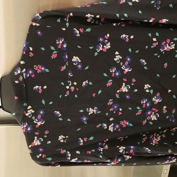 💕SEZANE💕 100% Silk Button Down Shirt Dress ~ Black Floral Print XS - Picture 10 of 14